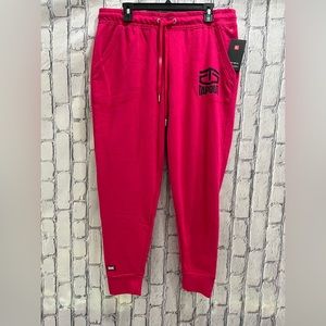 Tap out Size:Xl Women Comfort Fit Sweatpants Pink 70% Cotton Joggers